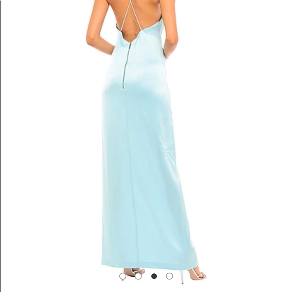Alice + Olivia Ettley Halter Maxi Powder Blue - Picture 4 of 7
